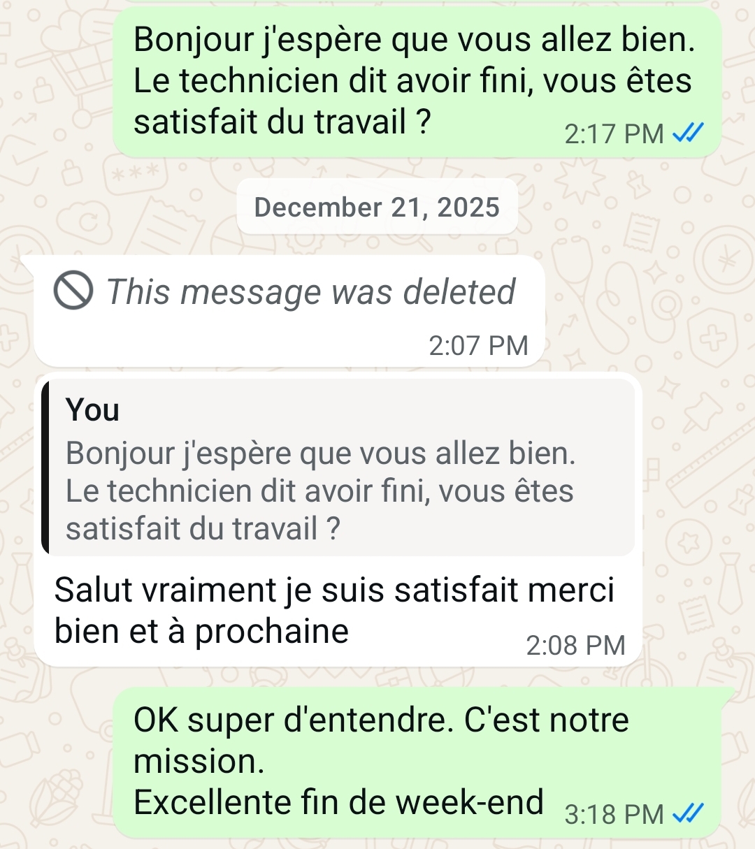 Témoignage de Client satisfait